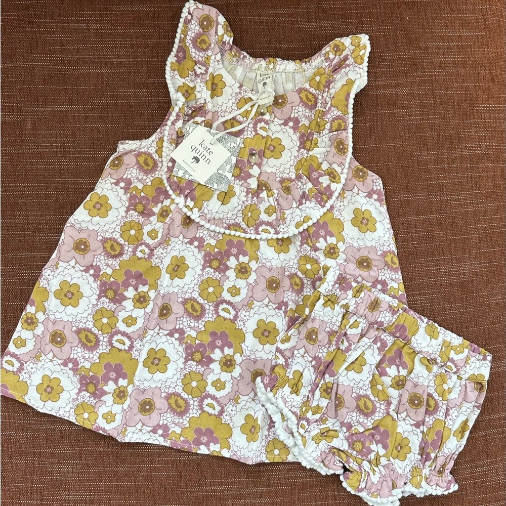 Kate Quinn violet mid-century floral bloomer set